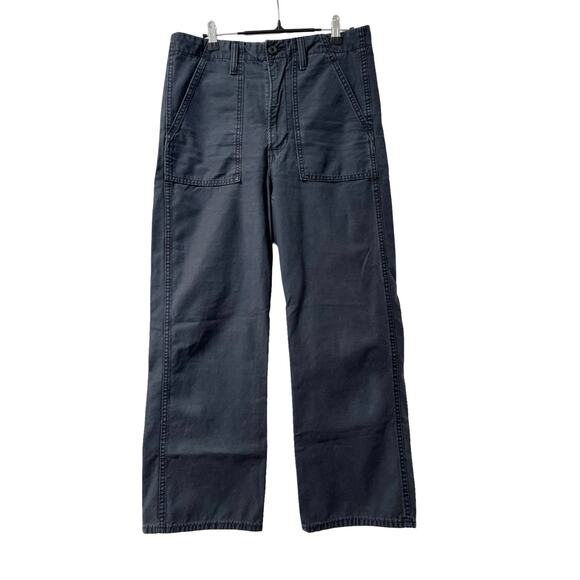 Levi's Womens Ribcage Straight Ankle Utility Pants Size 30 Black High Rise - Picture 1 of 8